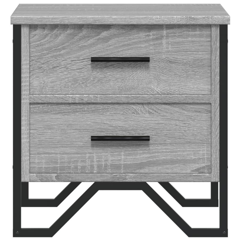 vidaXL Mesita de noche madera de ingeniería gris Sonoma 40x41x40 cm