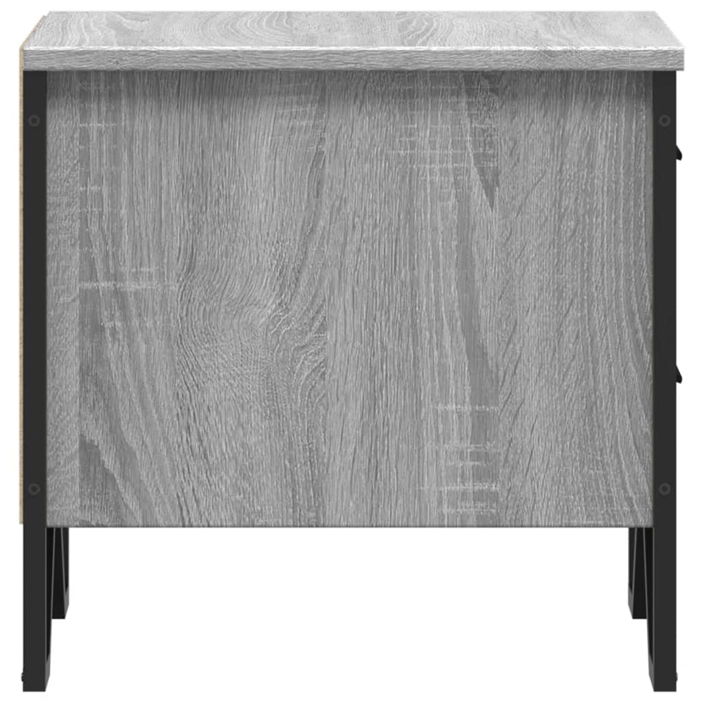 vidaXL Mesita de noche madera de ingeniería gris Sonoma 40x41x40 cm