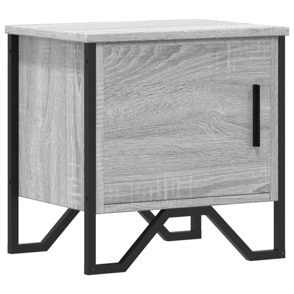 vidaXL Mesita de noche madera de ingeniería gris Sonoma 40x30x40 cm