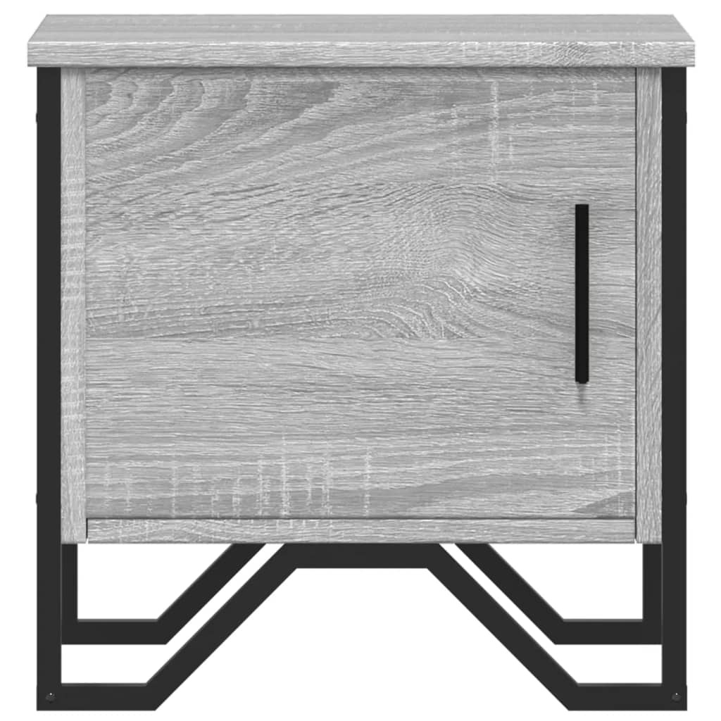 vidaXL Mesita de noche madera de ingeniería gris Sonoma 40x30x40 cm