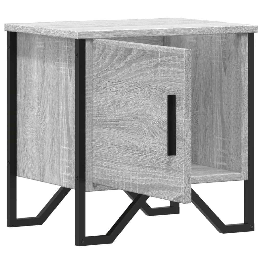 vidaXL Mesita de noche madera de ingeniería gris Sonoma 40x30x40 cm