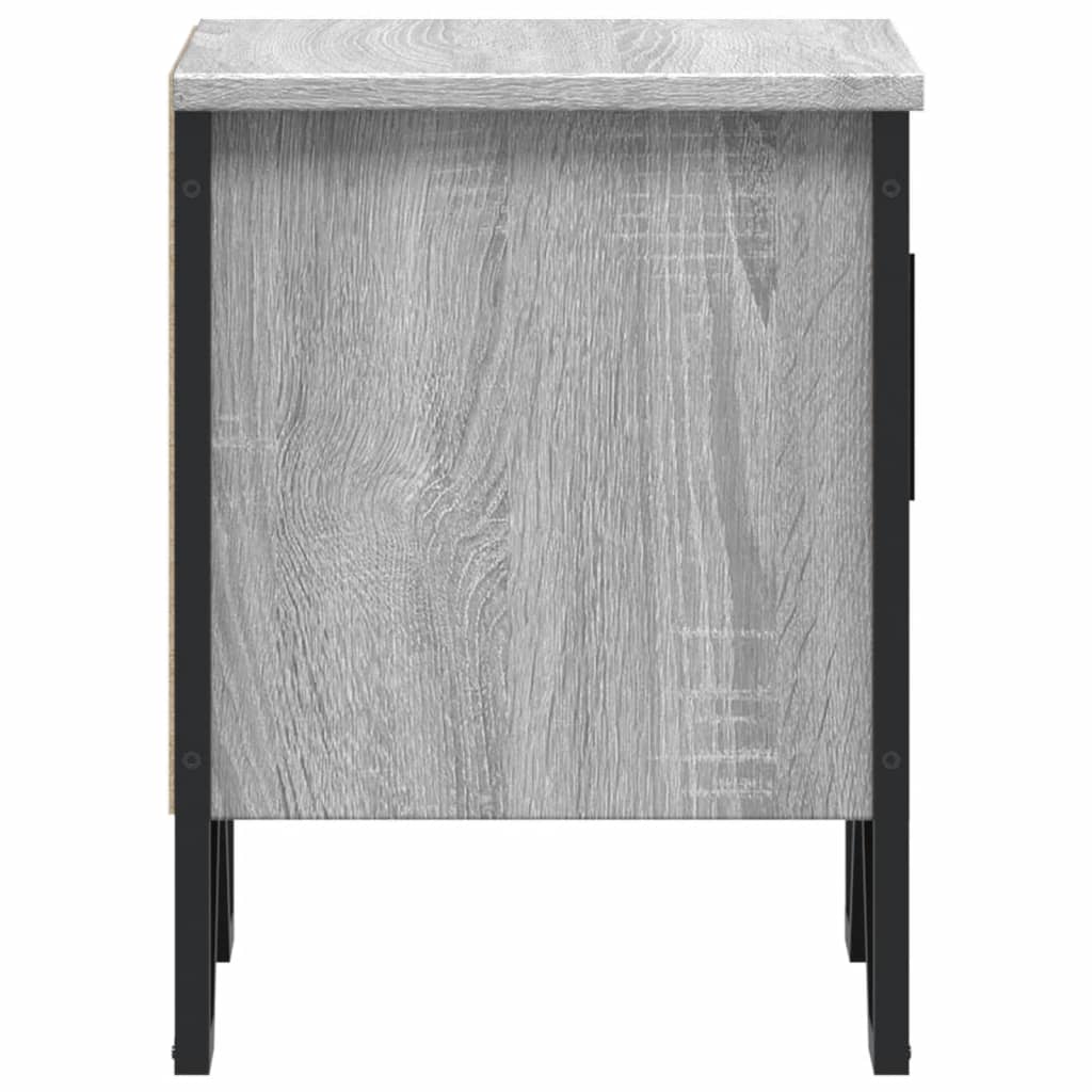 vidaXL Mesita de noche madera de ingeniería gris Sonoma 40x30x40 cm