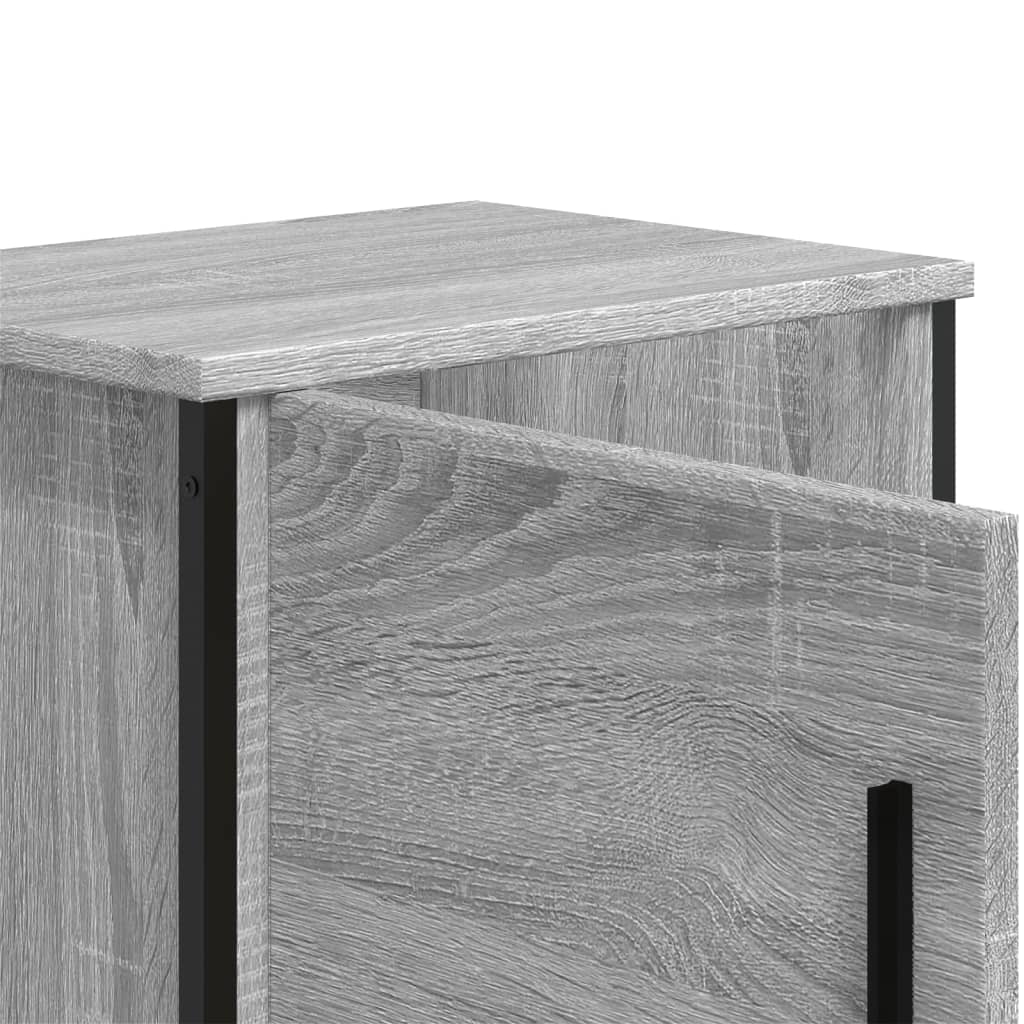 vidaXL Mesita de noche madera de ingeniería gris Sonoma 40x30x40 cm