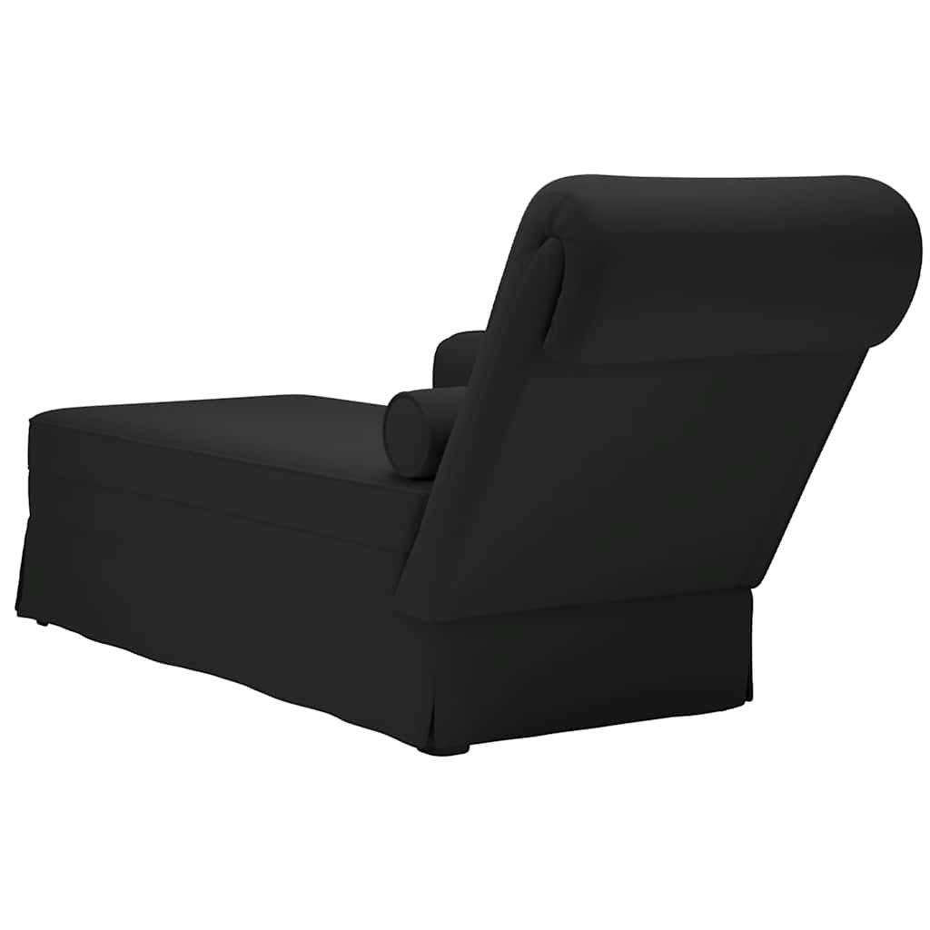 vidaXL Chaise longue respaldo reposabrazos derecho terciopelo negro