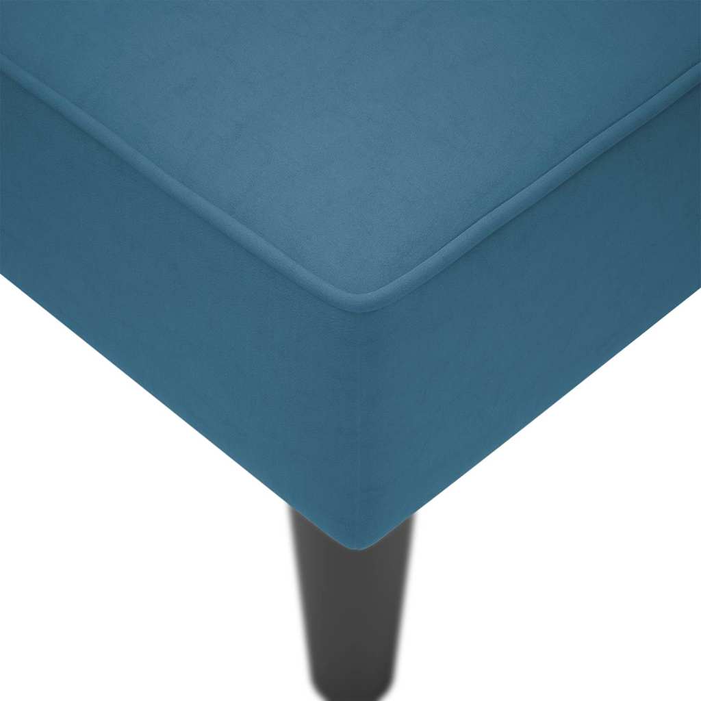 vidaXL Chaise longue con reposabrazos derecho terciopelo azul