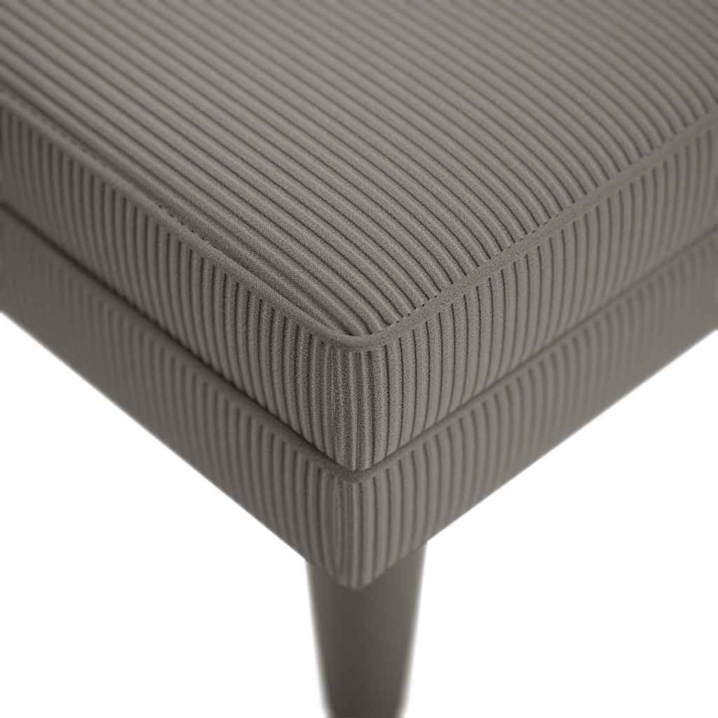 vidaXL Chaise longue con cojín de tela de pana gris claro