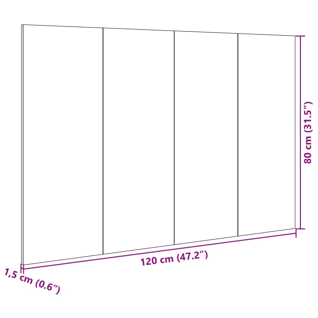 vidaXL Cabecero cama con mesitas madera ingeniería marrón roble 120 cm