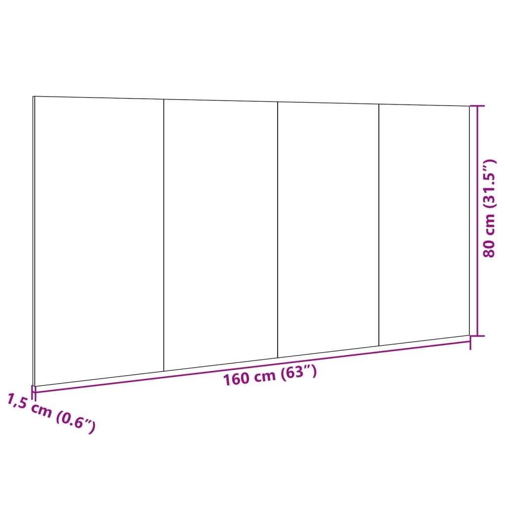 vidaXL Cabecero cama con mesitas madera ingeniería roble ahumado 160cm