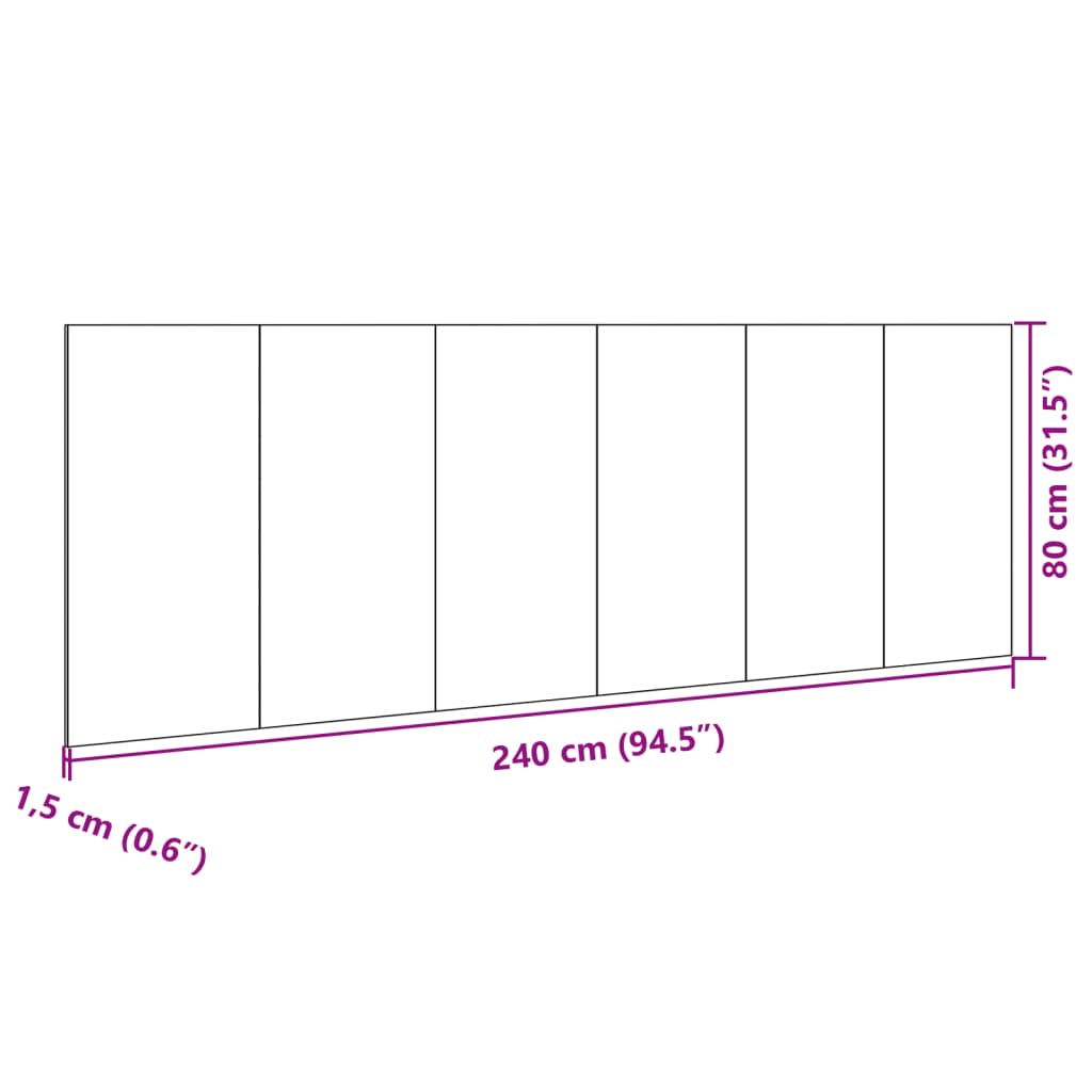 vidaXL Cabecero cama con mesitas madera ingeniería roble ahumado 240cm