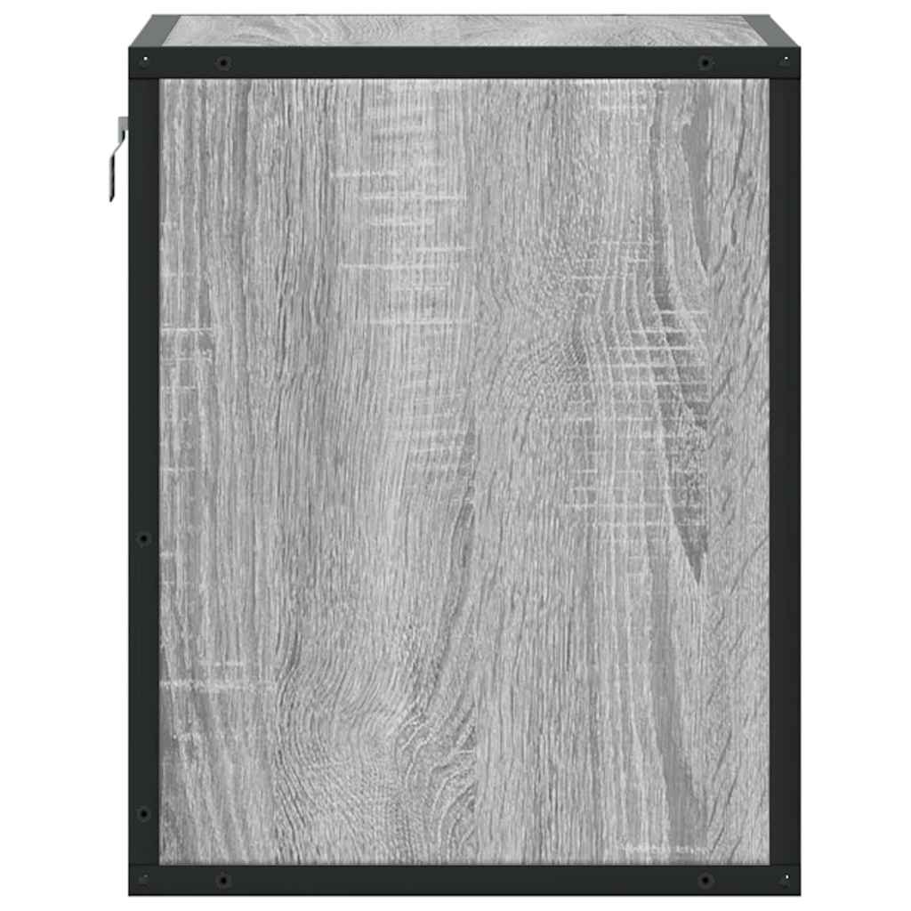 vidaXL Mesitas de noche de pared 2 unidades gris sonoma 40x31x39,5 cm