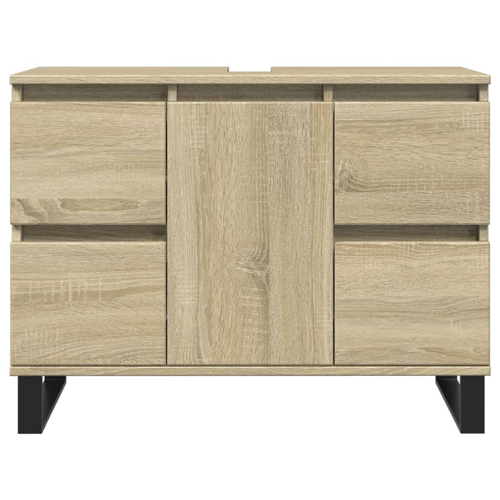 vidaXL Mueble de baño madera de ingeniería roble Sonoma 80x33x60 cm