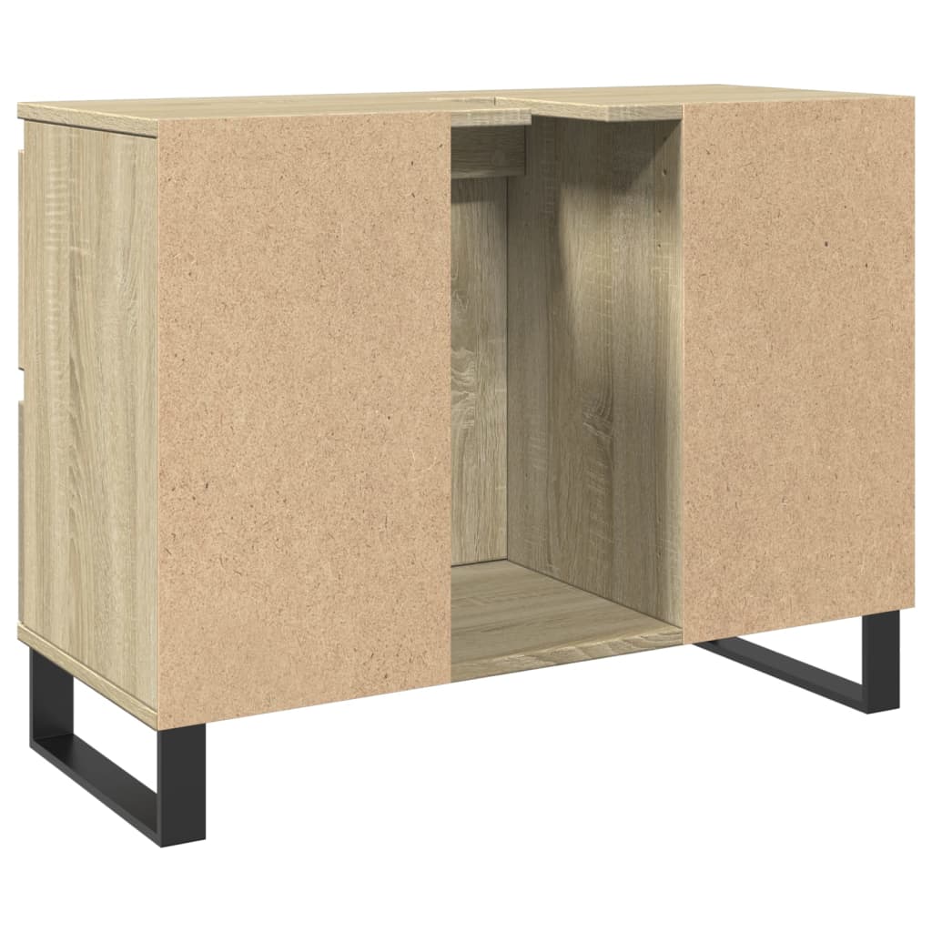 vidaXL Mueble de baño madera de ingeniería roble Sonoma 80x33x60 cm