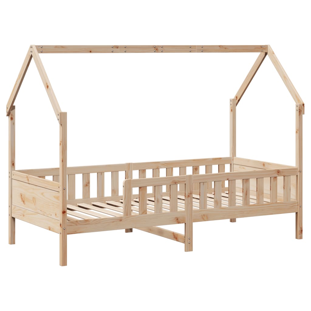 vidaXL Cama con forma de casa para niños madera maciza pino 90x190 cm