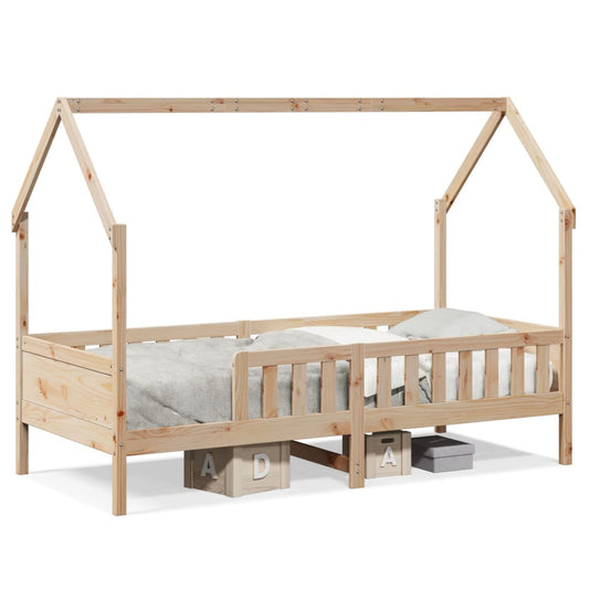 vidaXL Cama con forma de casa para niños madera maciza pino 90x190 cm