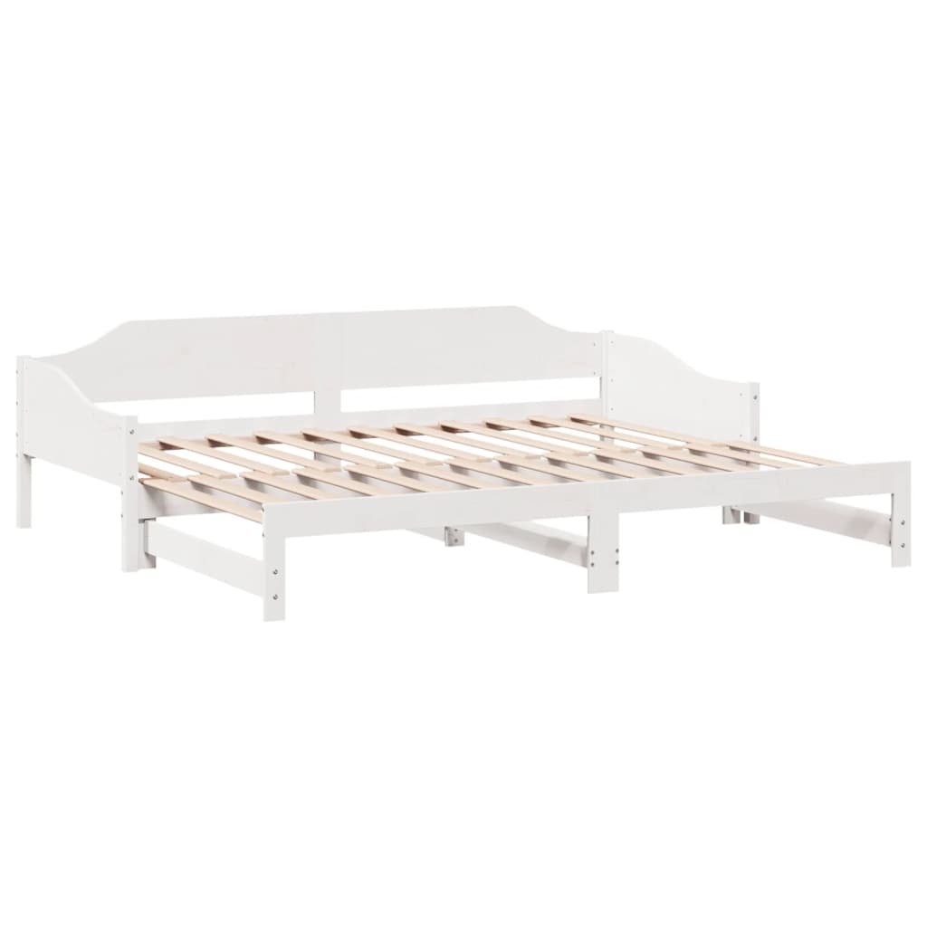 vidaXL Sofá cama nido madera maciza de pino blanco 80x200 cm