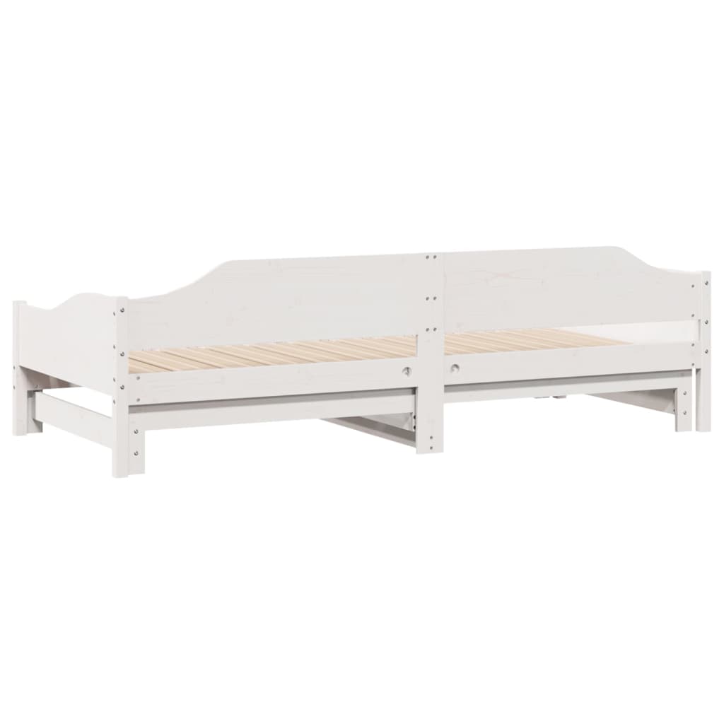 vidaXL Sofá cama nido madera maciza de pino blanco 80x200 cm