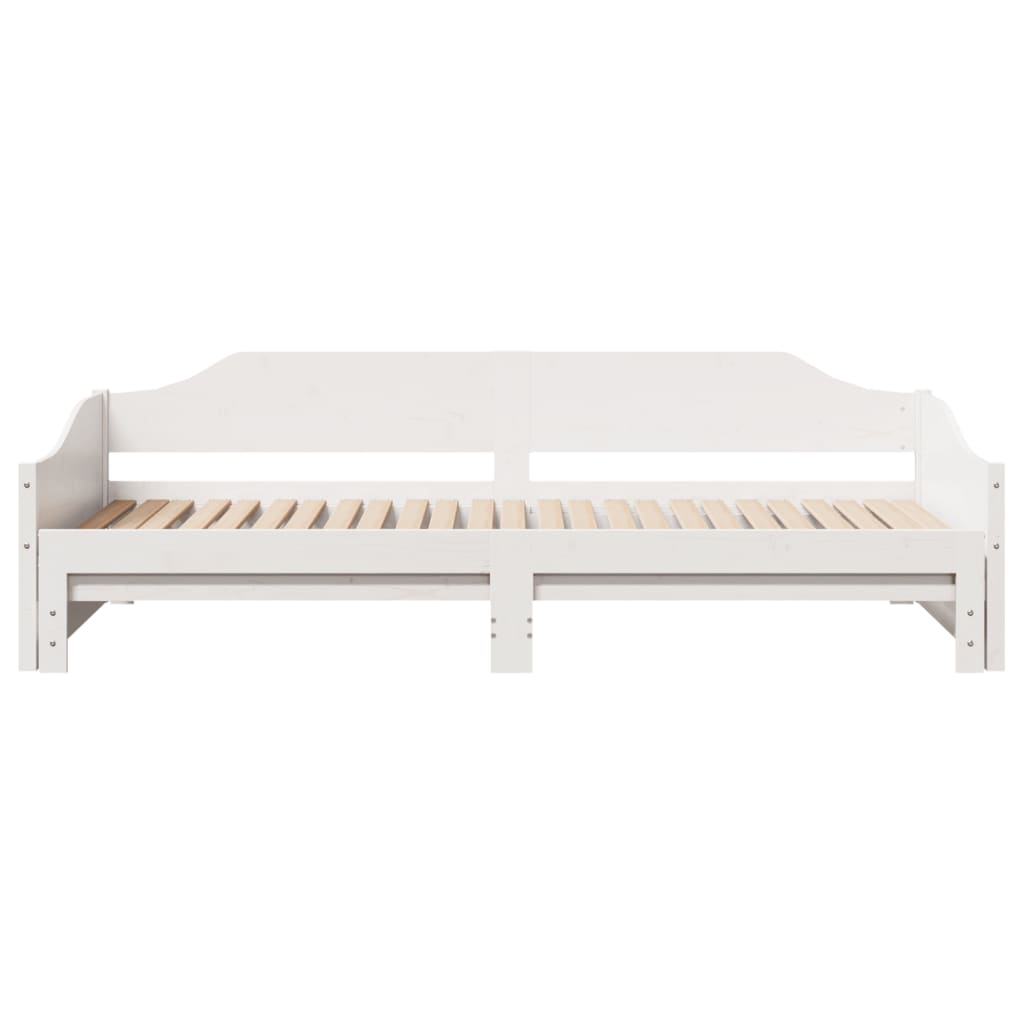 vidaXL Sofá cama nido madera maciza de pino blanco 90x200 cm