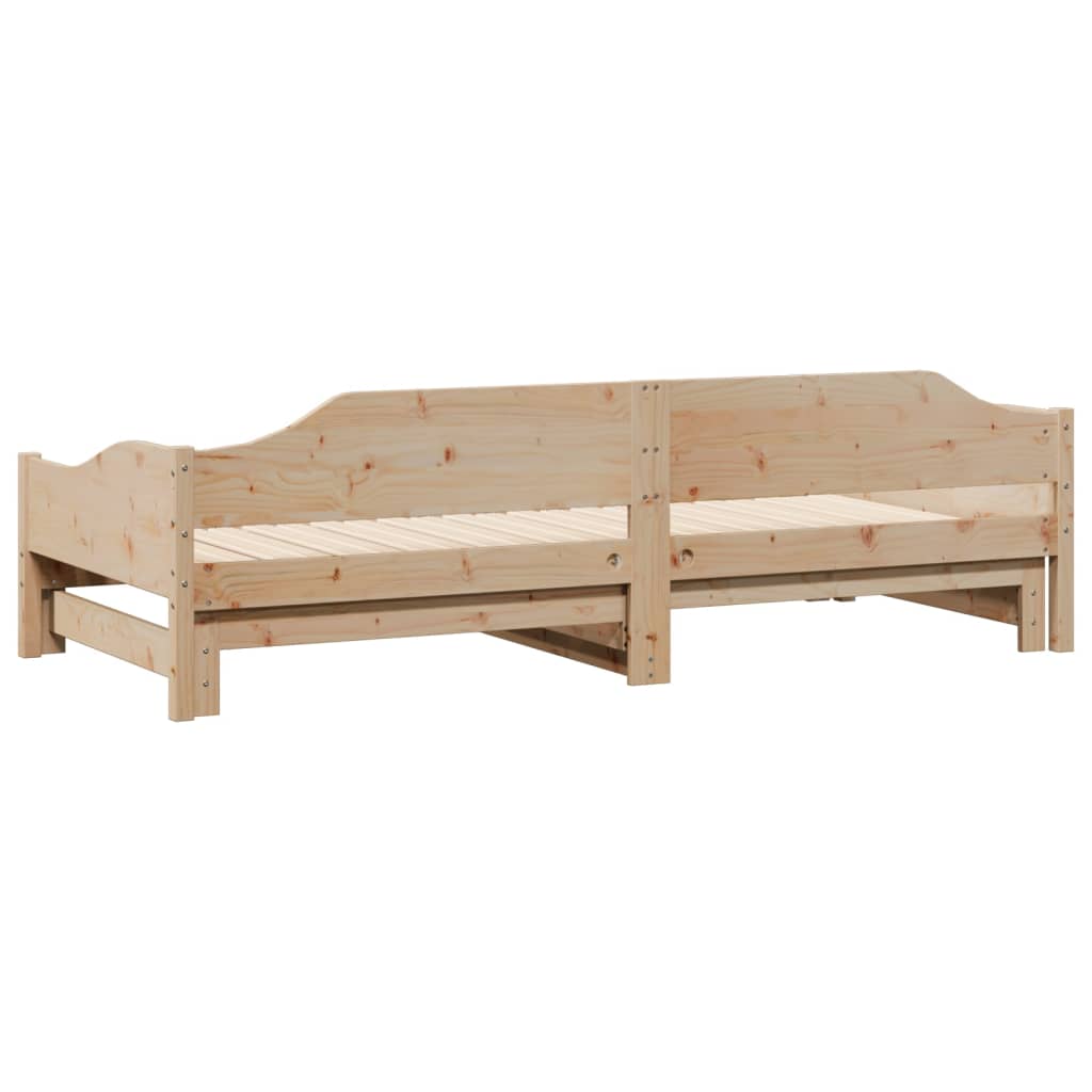 vidaXL Sofá cama nido sin colchón madera maciza 90x190 cm