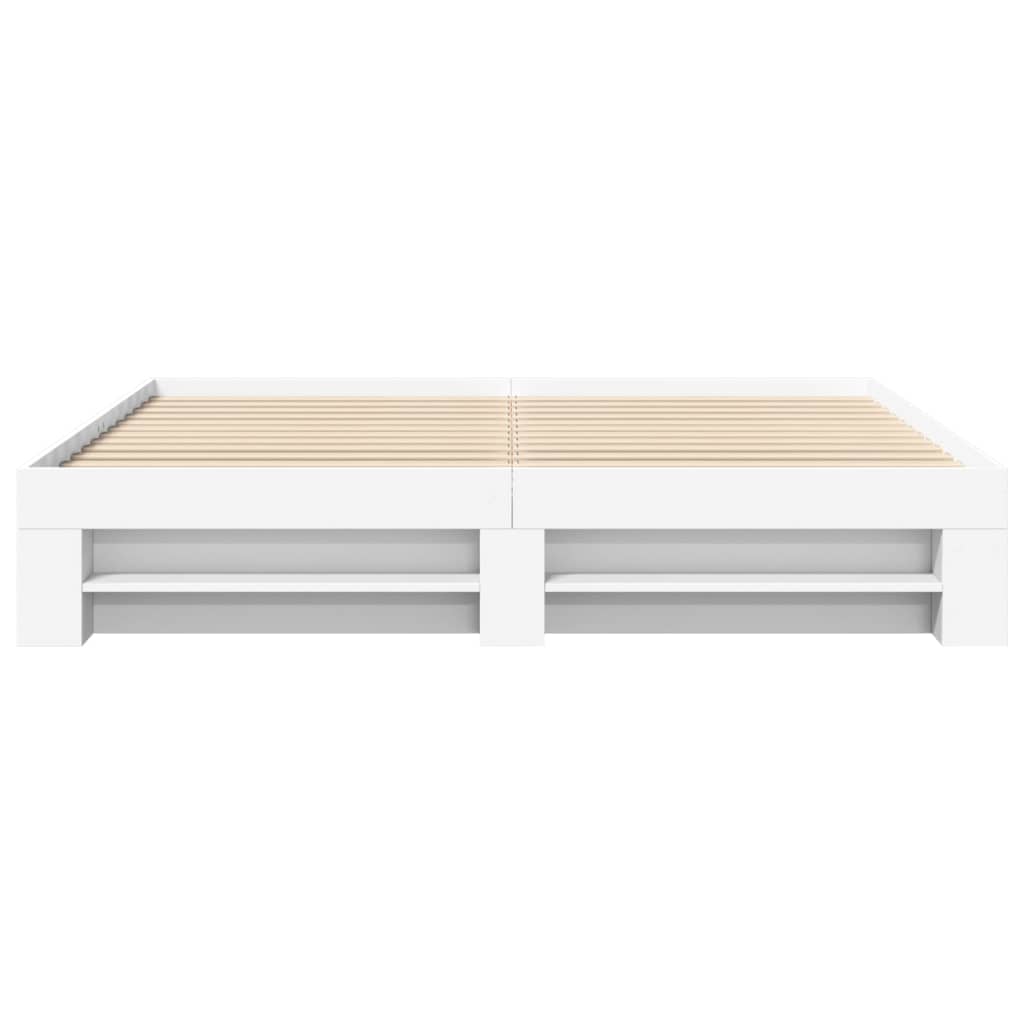 vidaXL Cama sin colchón blanca 180x200 cm madera de ingeniería