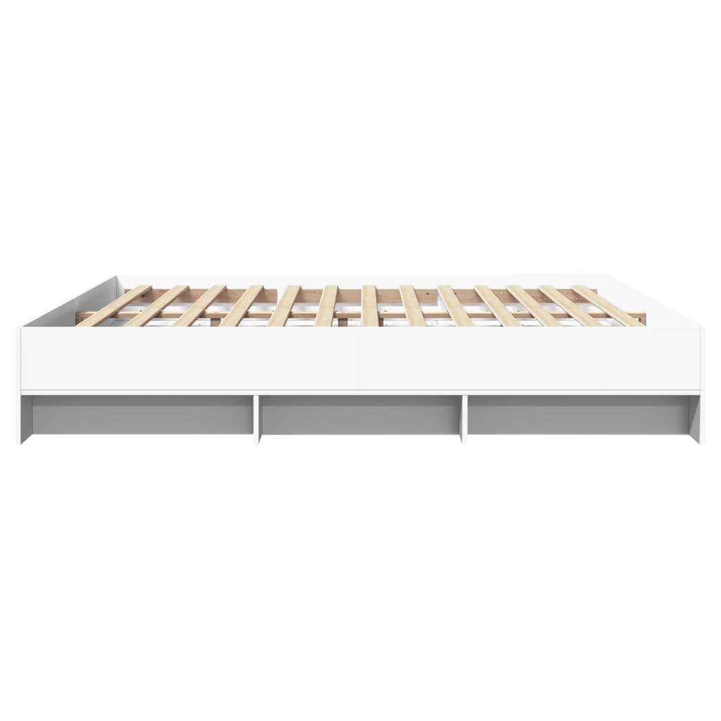 vidaXL Cama sin colchón blanca 180x200 cm madera de ingeniería