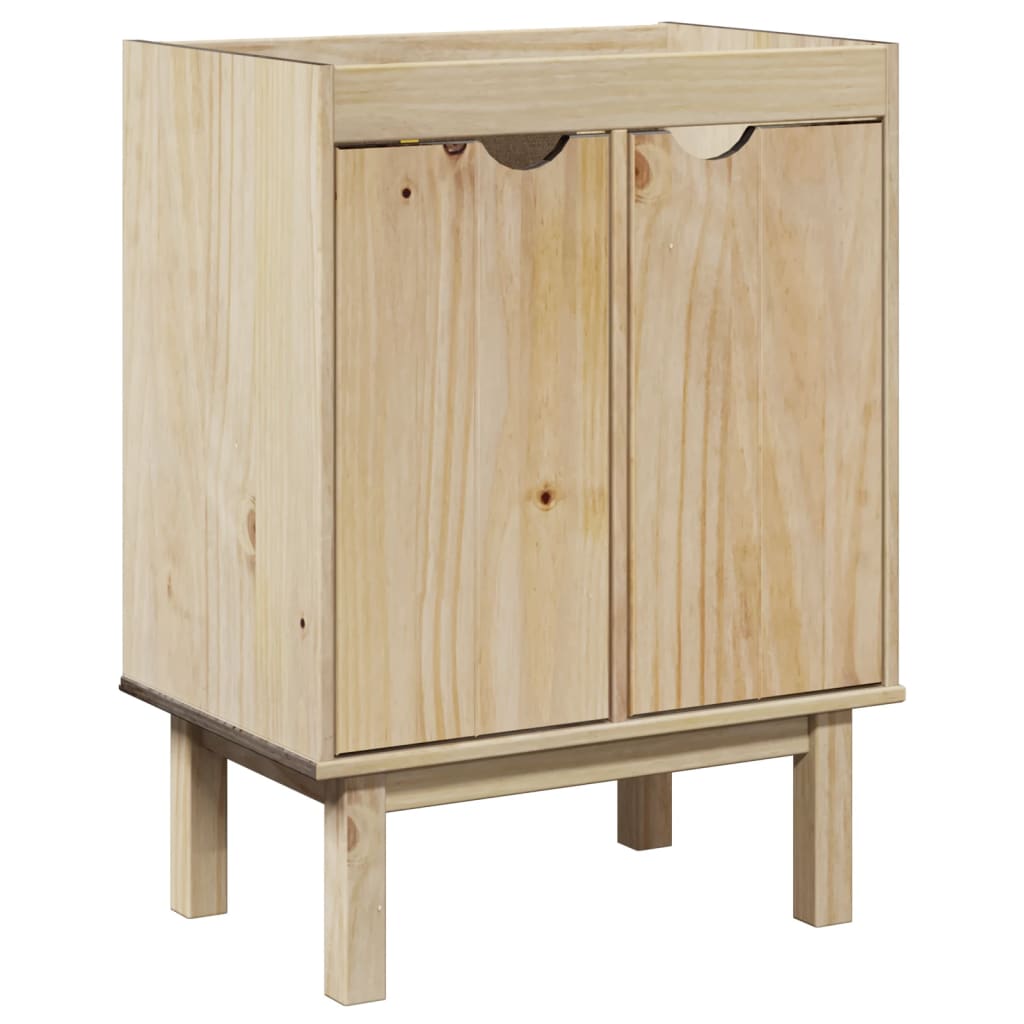 vidaXL Mueble de lavabo de baño OTTA madera maciza de pino 59x40x80 cm