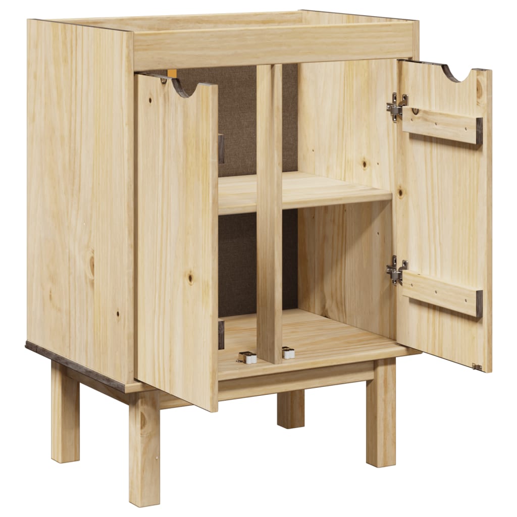 vidaXL Mueble de lavabo de baño OTTA madera maciza de pino 59x40x80 cm