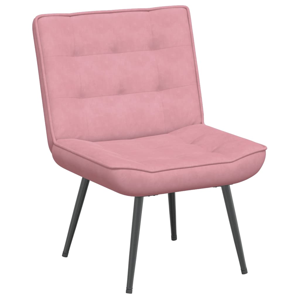 vidaXL Sillón de relax terciopelo rosa 64x74x84 cm