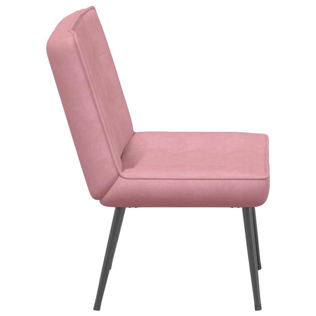 vidaXL Sillón de relax terciopelo rosa 64x74x84 cm