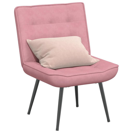 vidaXL Sillón de relax terciopelo rosa 64x74x84 cm