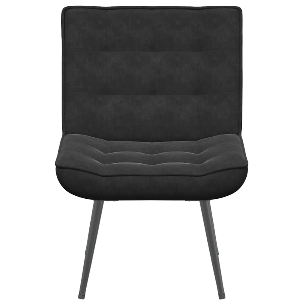 vidaXL Sillón de relax terciopelo negro 64x74x84 cm