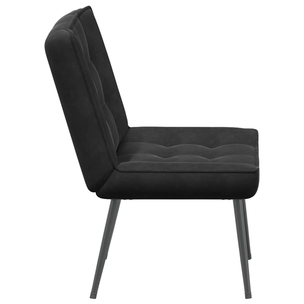 vidaXL Sillón de relax terciopelo negro 64x74x84 cm