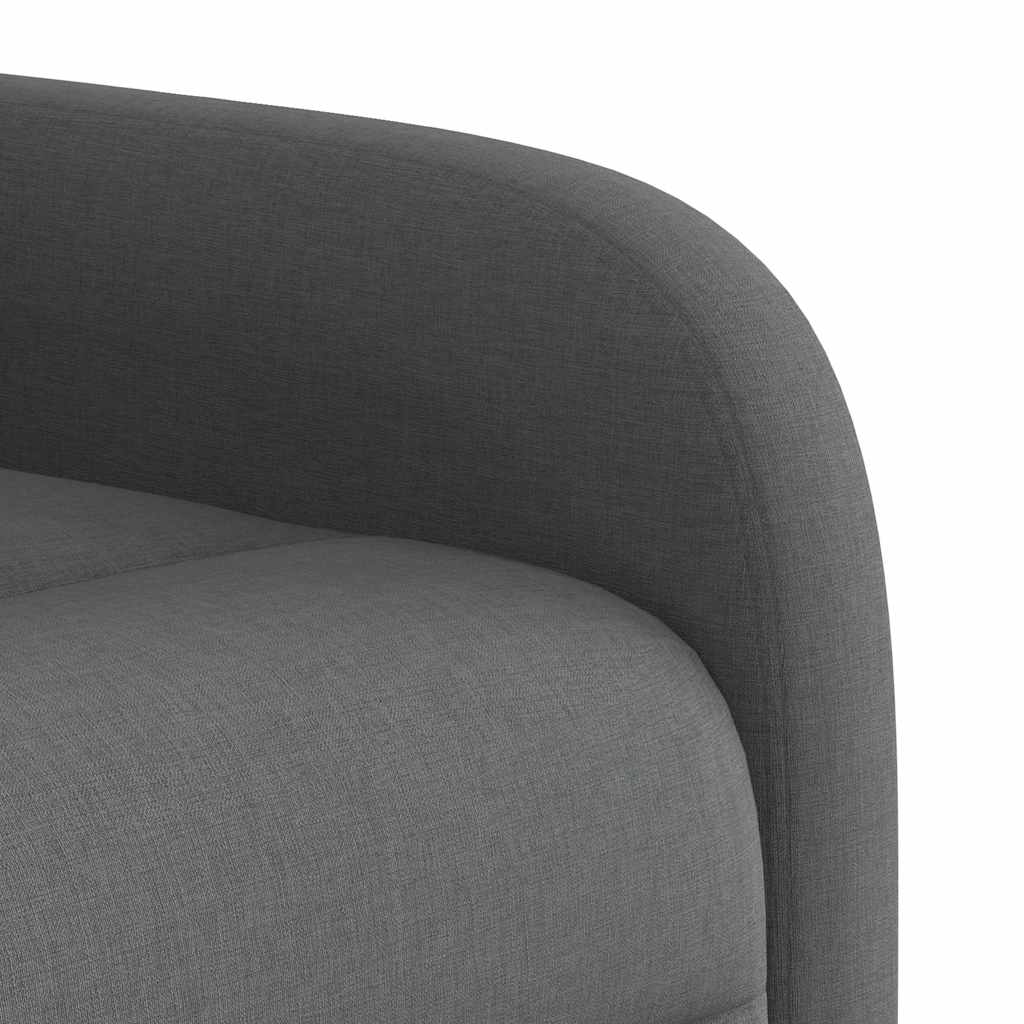 vidaXL Sillón reclinable eléctrico de tela gris oscuro