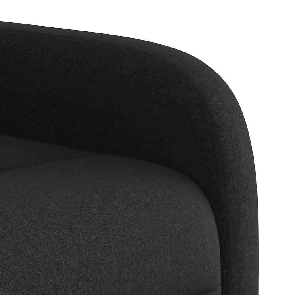 vidaXL Sillón reclinable eléctrico de tela negro