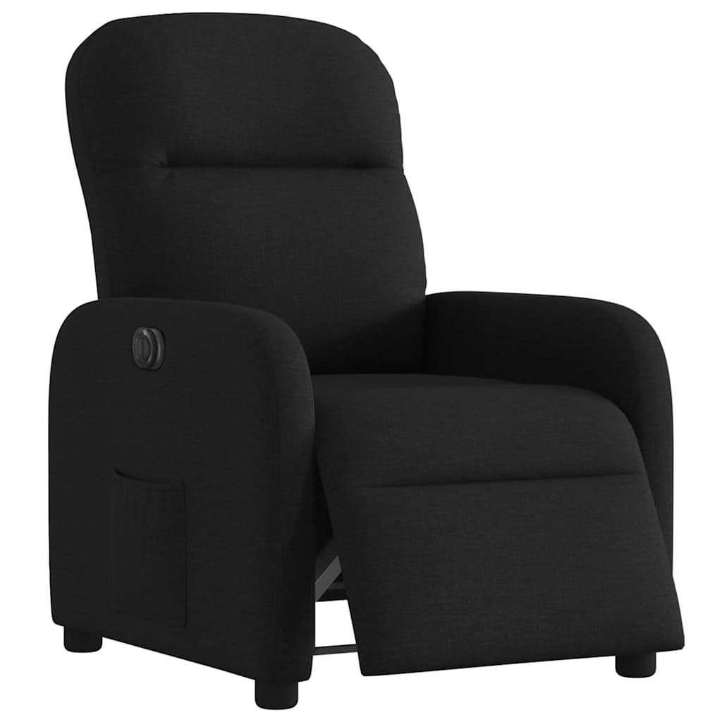 vidaXL Sillón reclinable eléctrico de tela negro