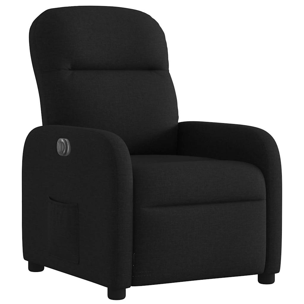 vidaXL Sillón reclinable eléctrico de tela negro