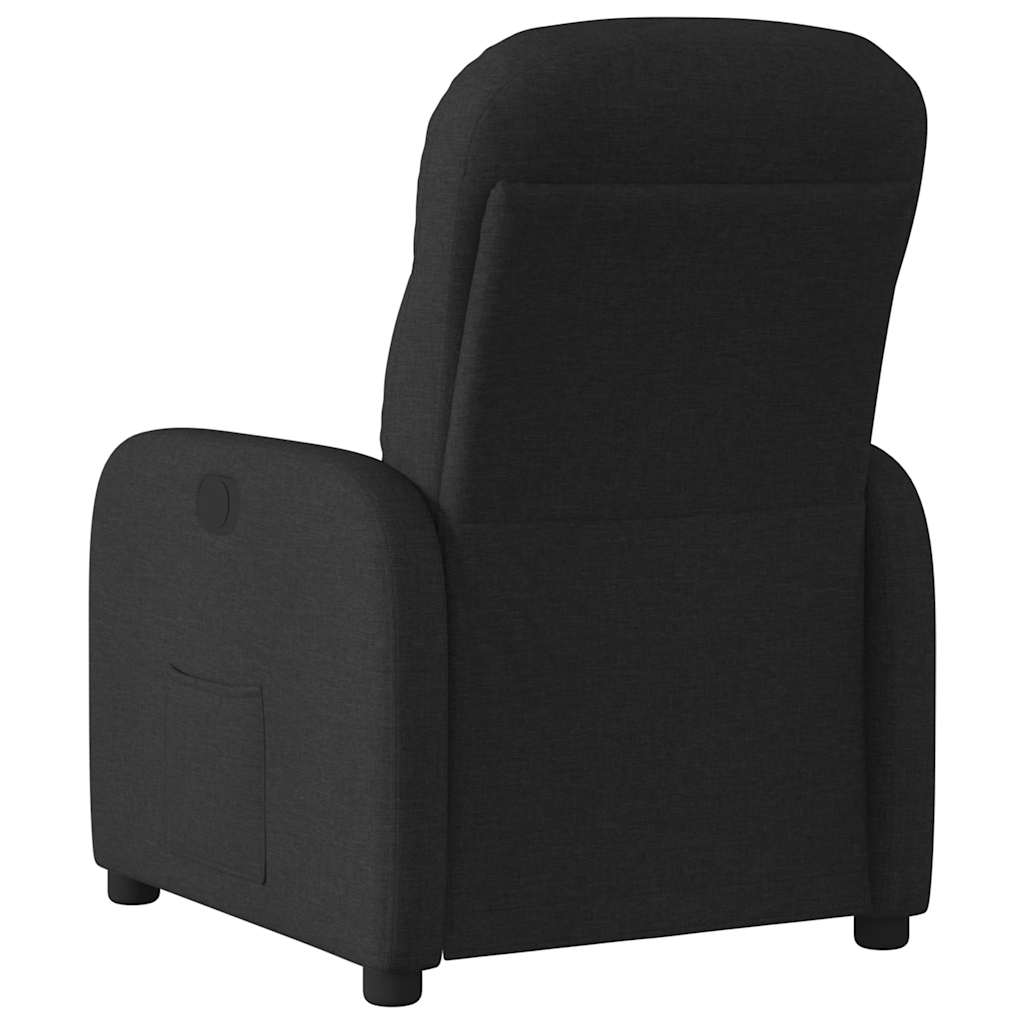 vidaXL Sillón reclinable eléctrico de tela negro