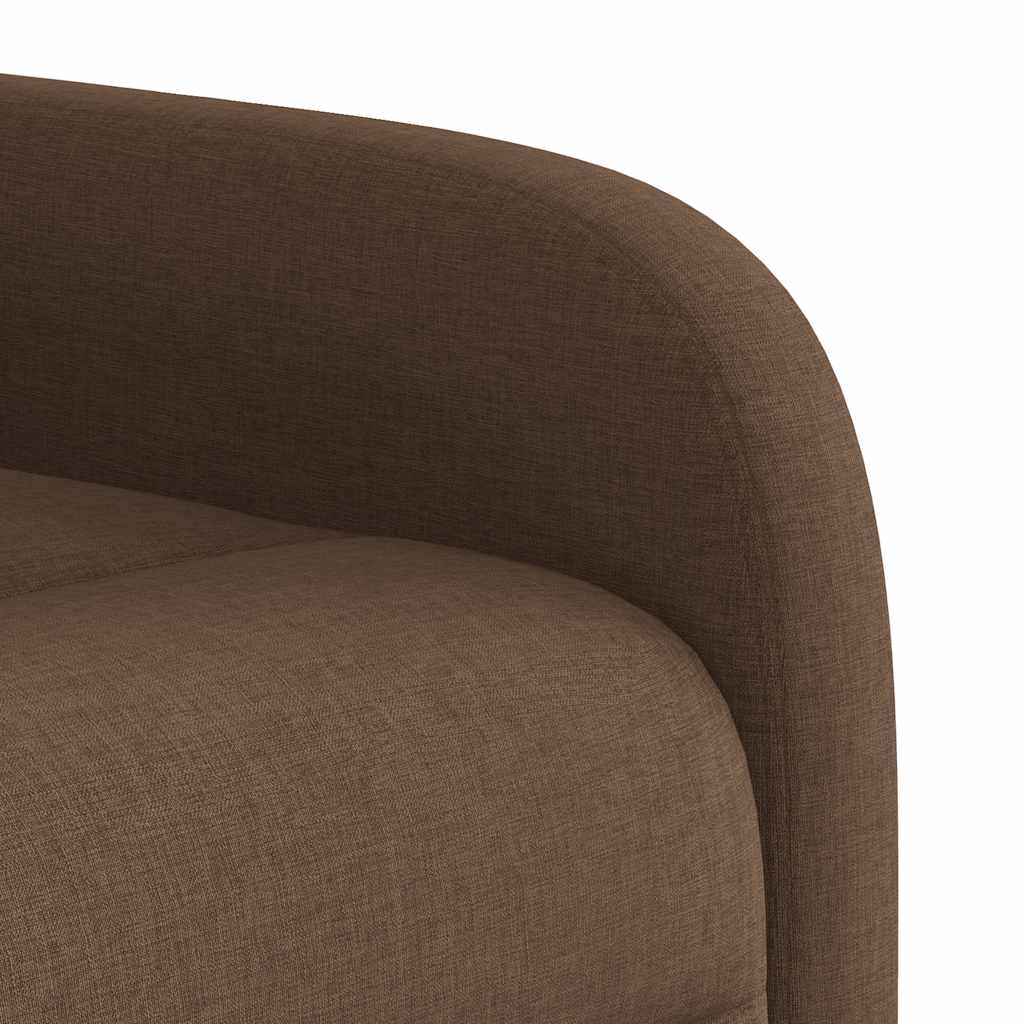 vidaXL Sillón reclinable eléctrico de tela marrón