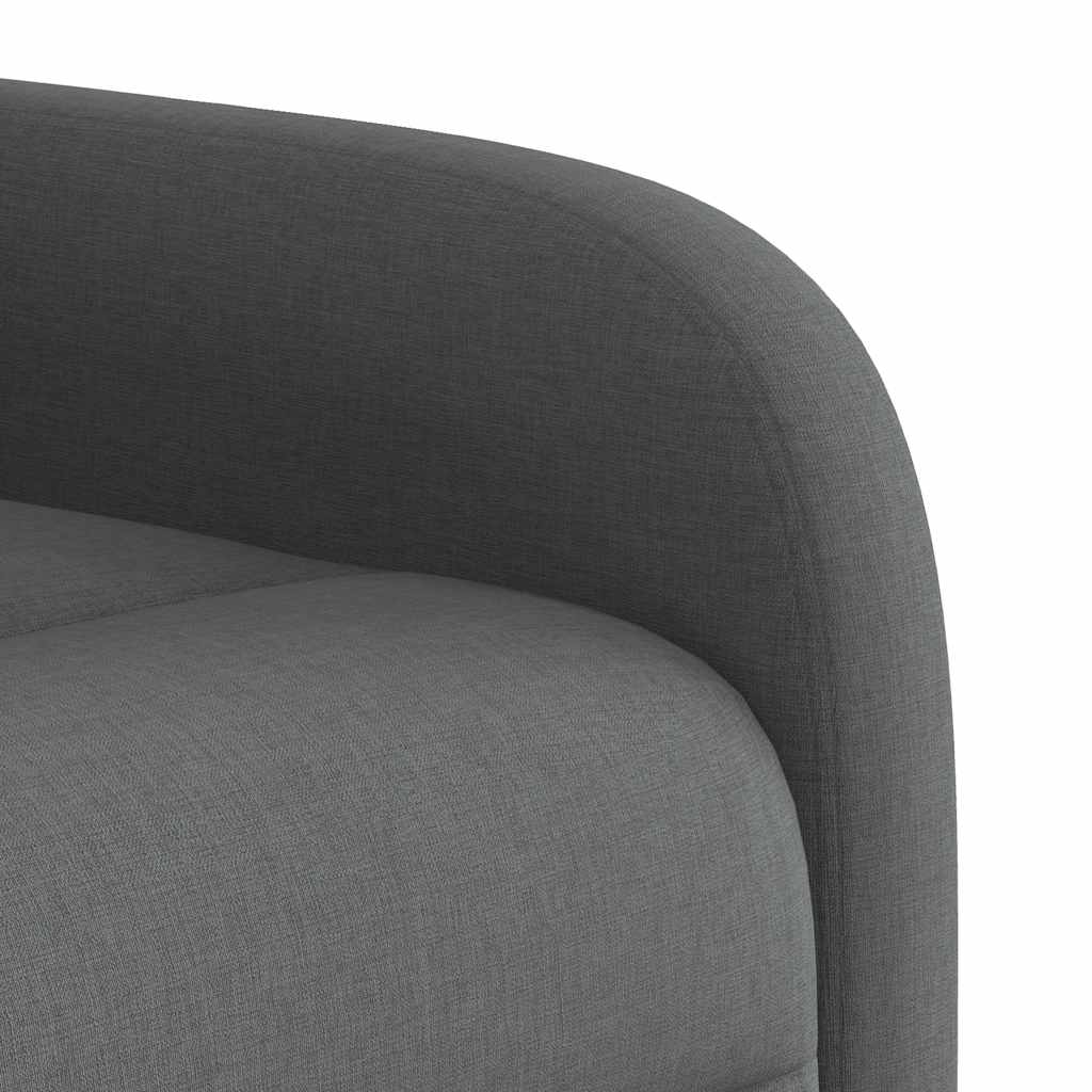 vidaXL Sillón reclinable de masaje eléctrico tela gris oscuro