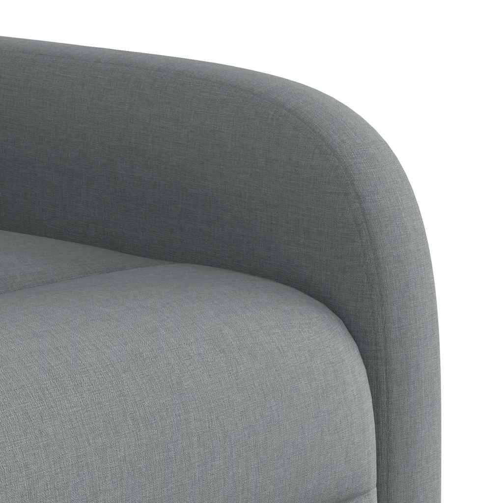 vidaXL Sillón reclinable elevable de tela gris claro