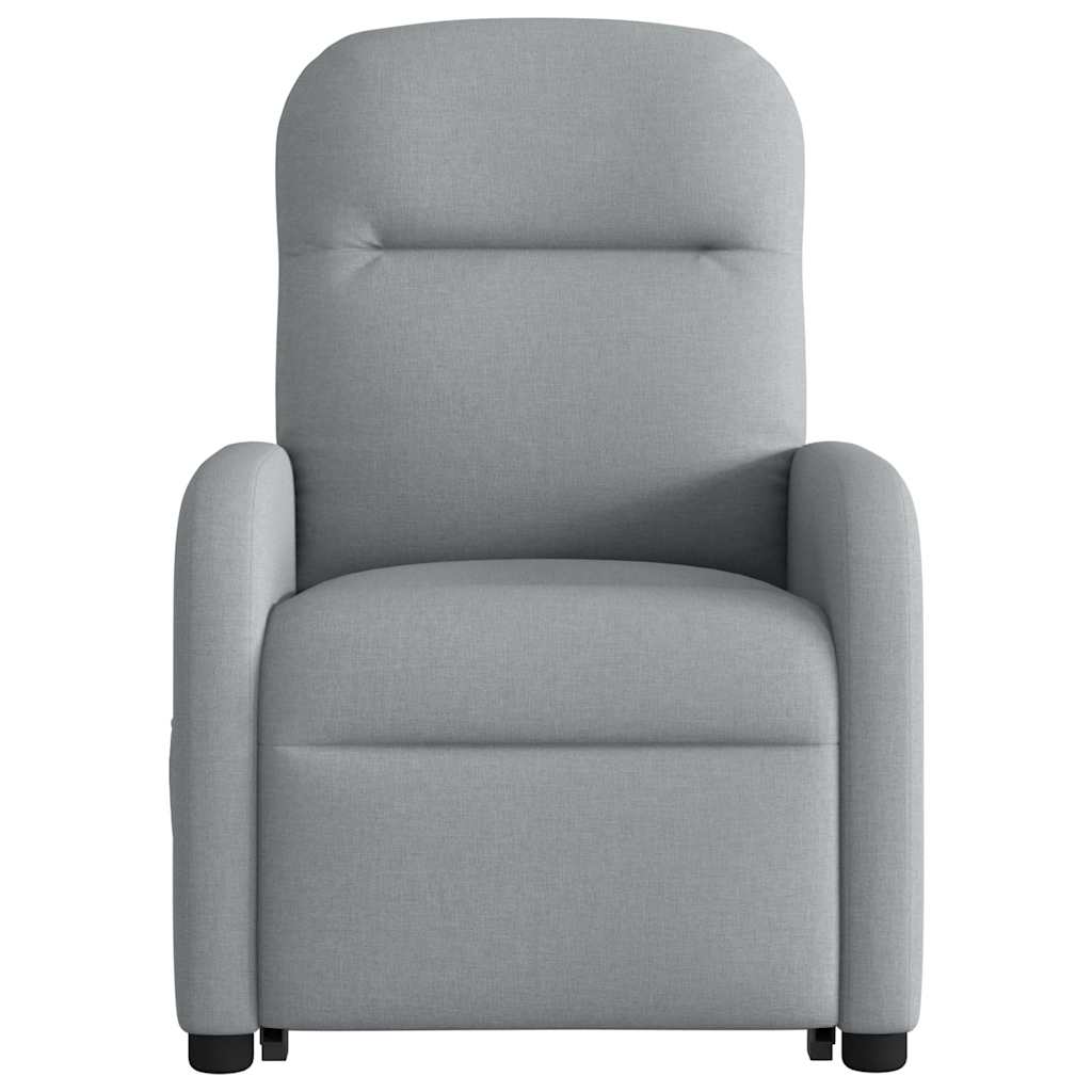 vidaXL Sillón reclinable elevable de tela gris claro