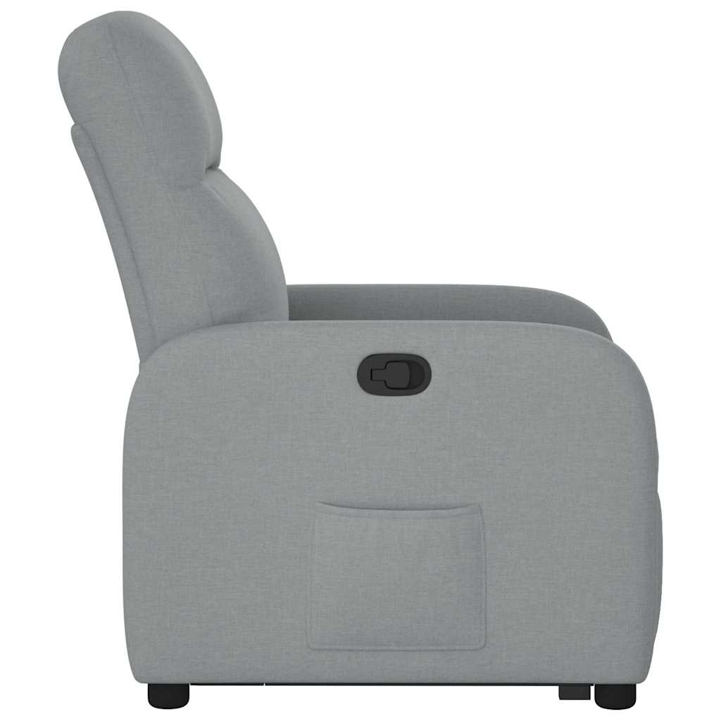 vidaXL Sillón reclinable elevable de tela gris claro