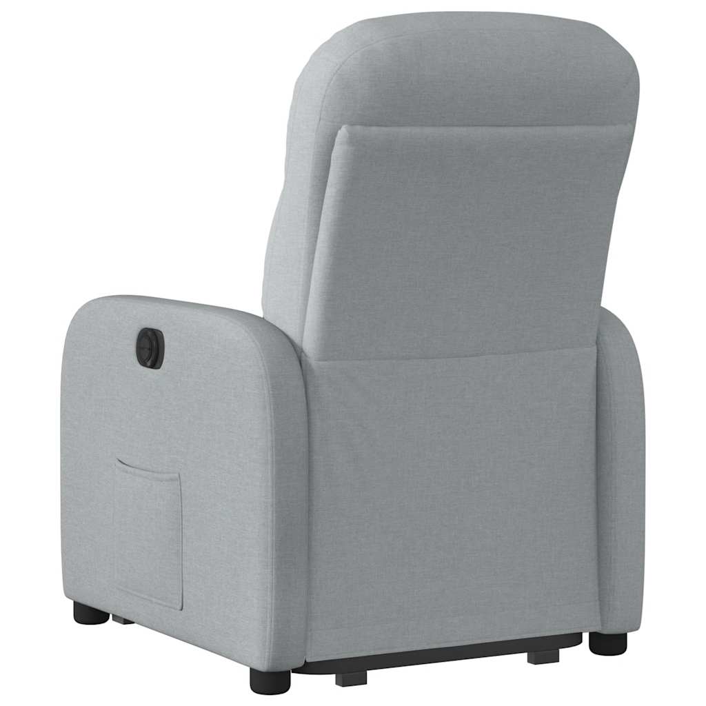 vidaXL Sillón reclinable elevable de tela gris claro