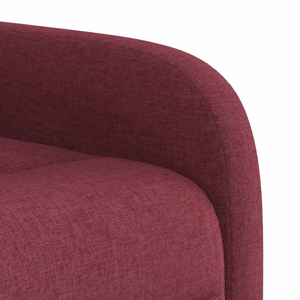 vidaXL Sillón reclinable elevable tela rojo tinto