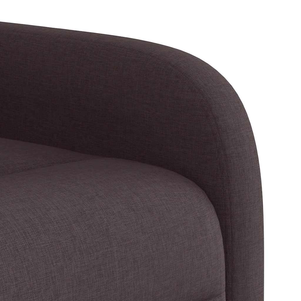 vidaXL Sillón reclinable elevable tela marrón oscuro