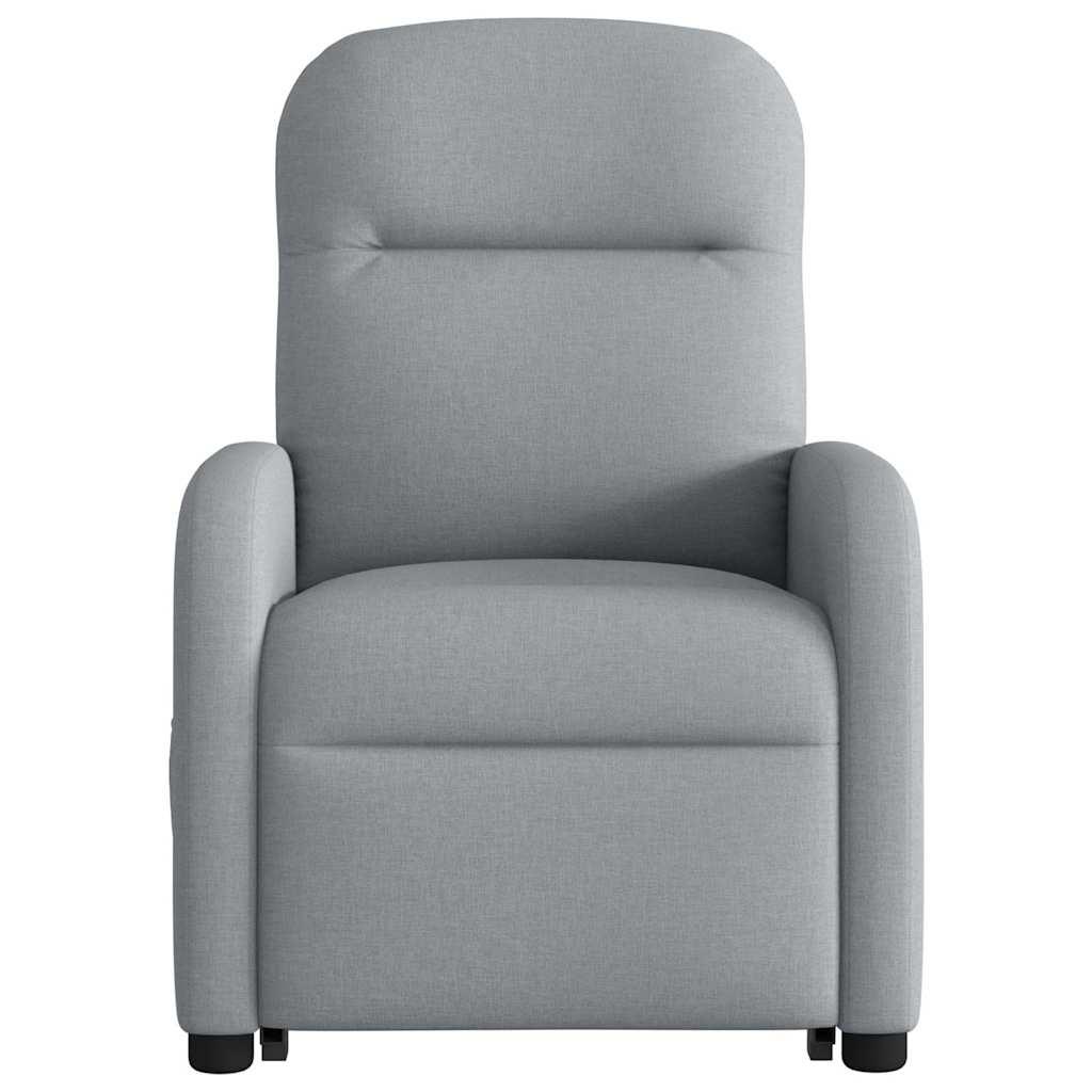 vidaXL Sillón de masaje reclinable de pie de tela gris claro