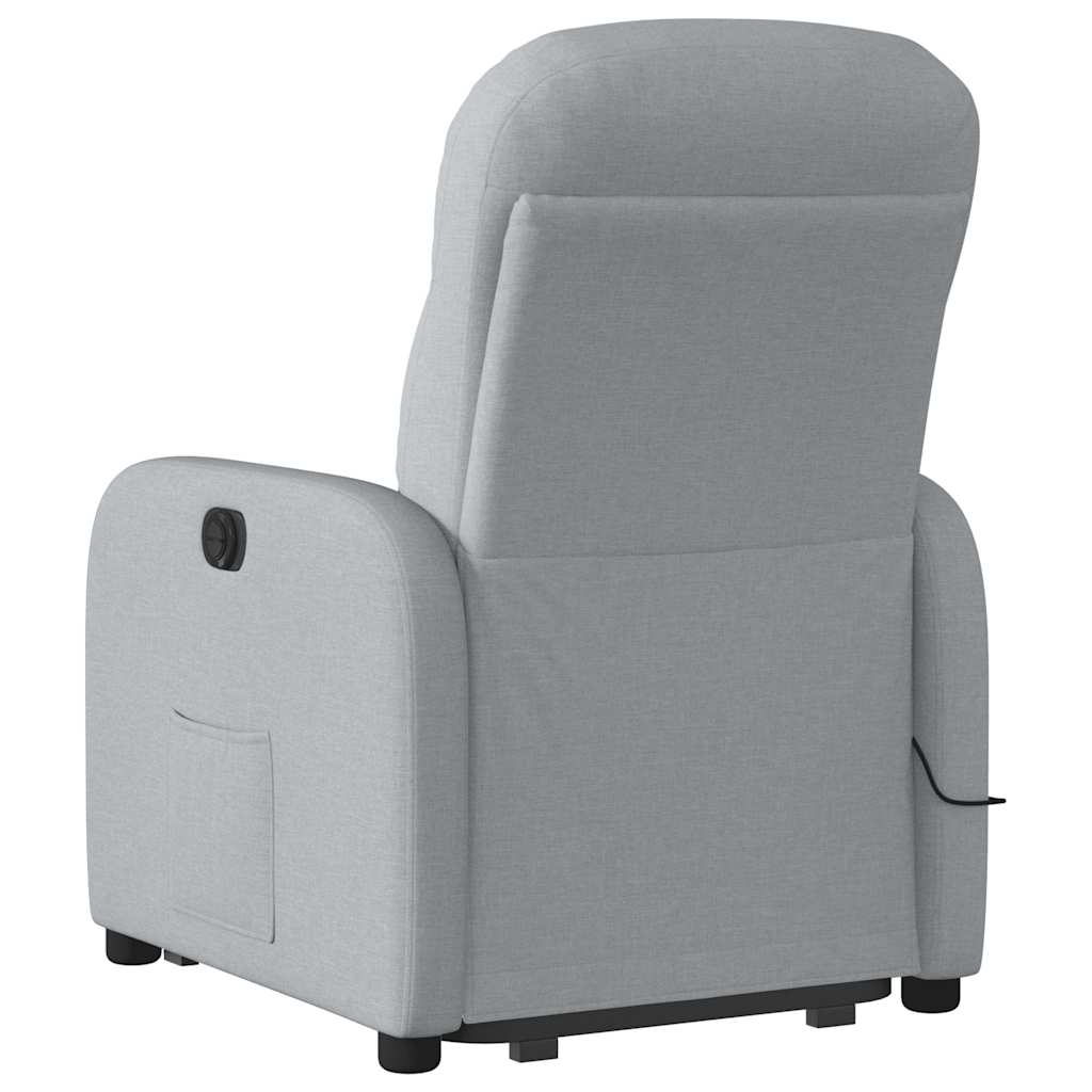 vidaXL Sillón de masaje reclinable de pie de tela gris claro