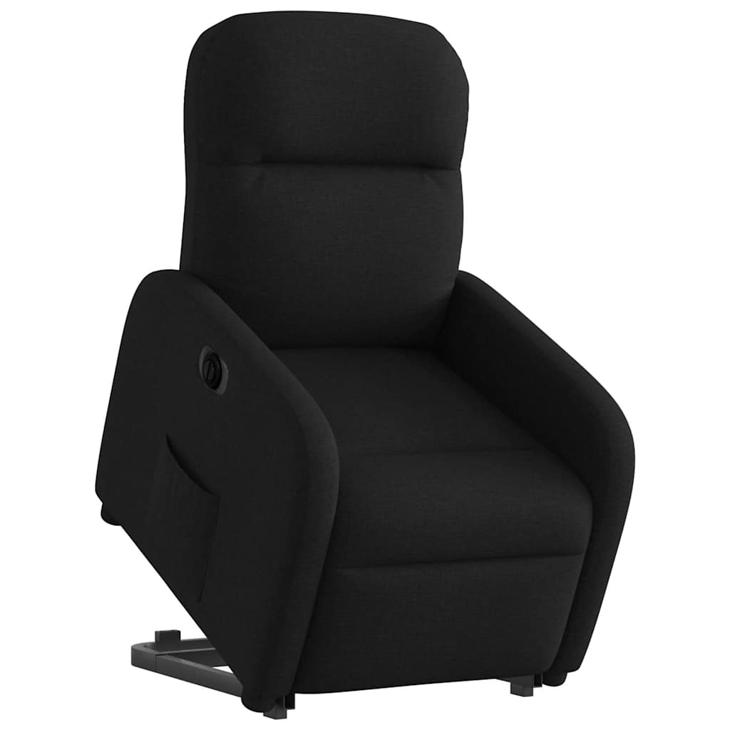 vidaXL Sillón eléctrico reclinable elevable de tela negro