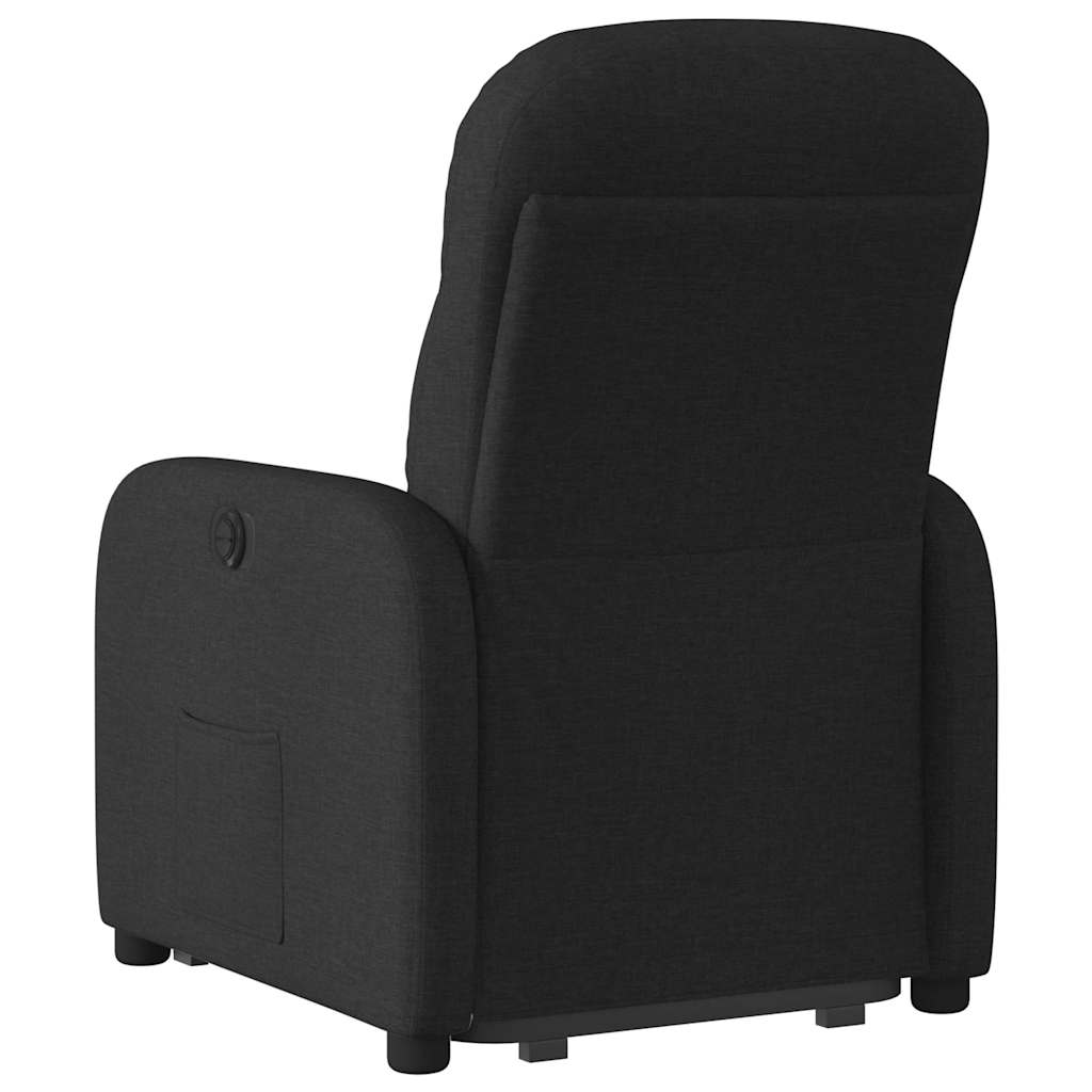 vidaXL Sillón eléctrico reclinable elevable de tela negro