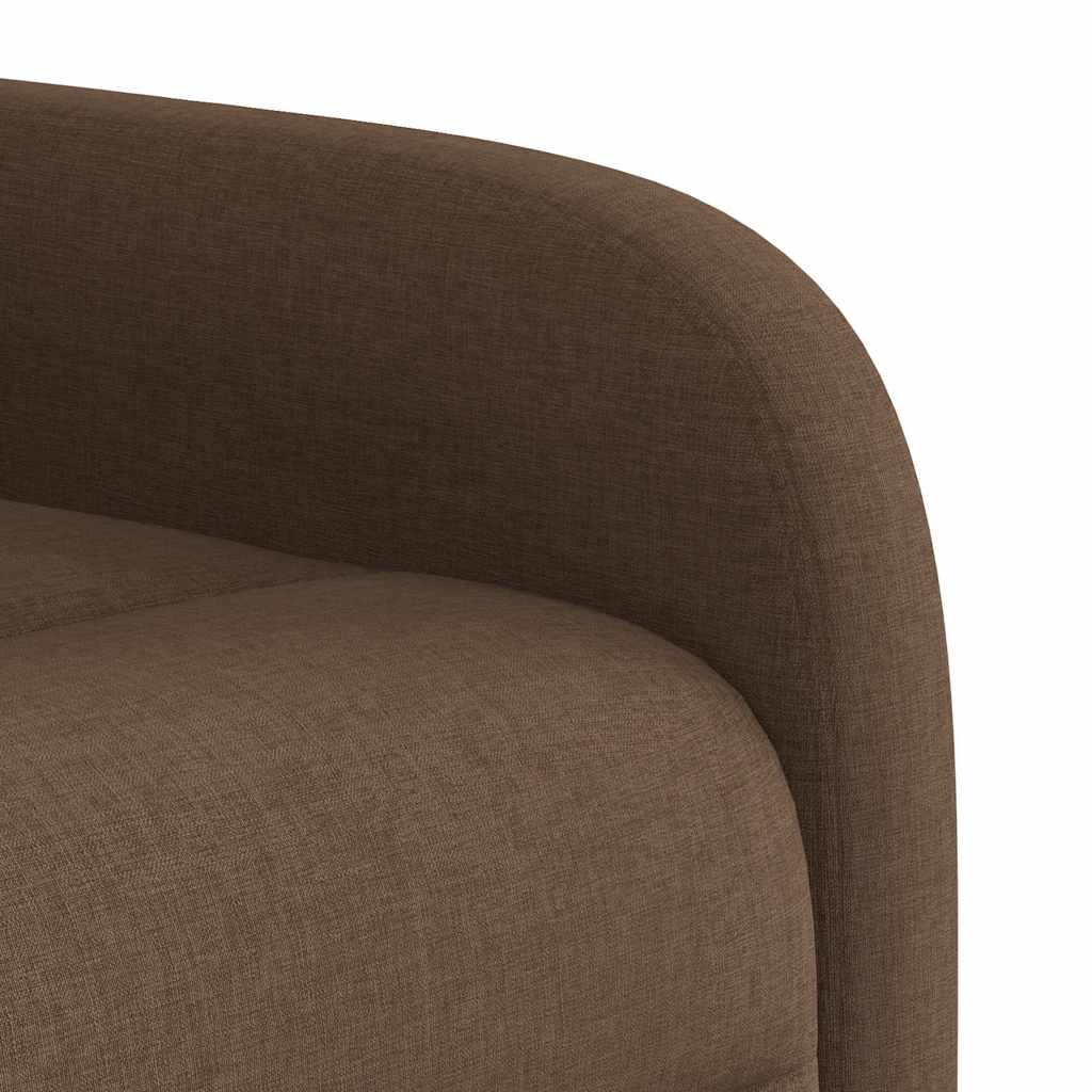 vidaXL Sillón eléctrico reclinable elevable de tela marrón