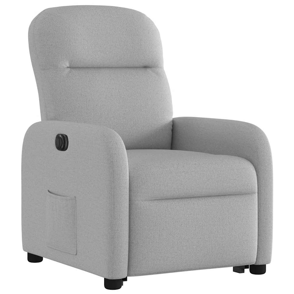 vidaXL Sillón eléctrico reclinable elevable de tela gris nube